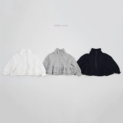 bebe nine30  (65-115) 3色立領蛋糕裙襬拉鍊外套16