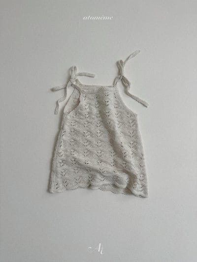 Atomeme08｜(70-110) 針織綁帶洋裝3