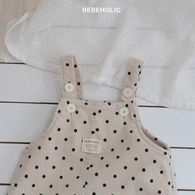 Bebe holic20｜(3m-18m) 波點兔子吊帶連身褲6