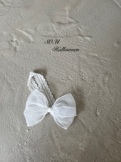 S0.U04｜(Free)  蝴蝶結蕾絲髮帶5