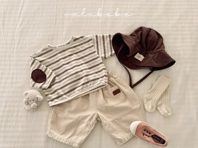 Valubebe78｜(65-90) 補丁條紋/點點上衣15