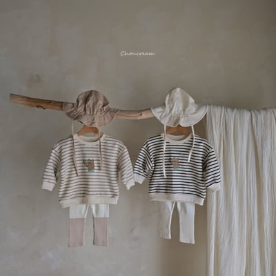 Choucream01｜(6m-18m) 羽球小熊條紋上衣4