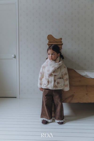 ROA01｜(80cm-120cm) 甜美小花絨毛外套13