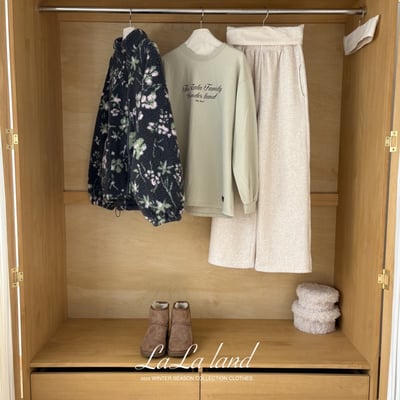 lala land80｜(mom) 1色印花刷毛拉鍊外套13