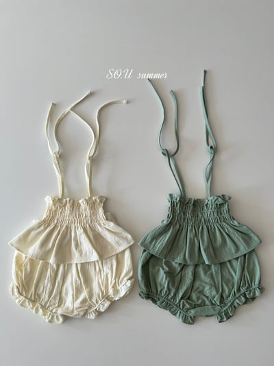 SO.U21｜(6m-4y) 綁帶抓皺套裝6