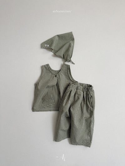 Atomeme10｜(70-110) 格紋無袖設計上衣7