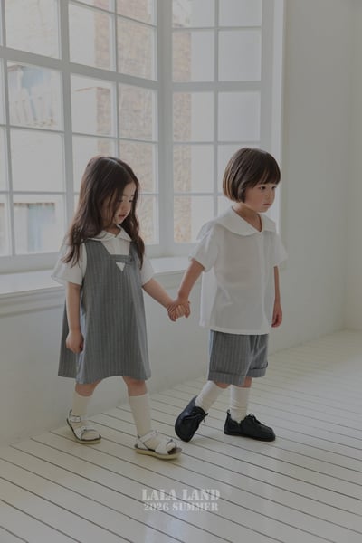 lala land46｜(75-120cm) 2色簡約翻領襯衫5