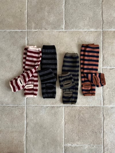 GURU GURU04｜(6m-24m) 4色條紋腳套襪2