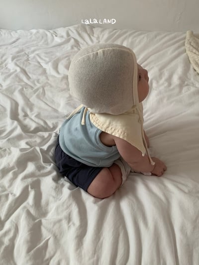 lala land38｜(3m-18m) 2色網眼綁帶帽5