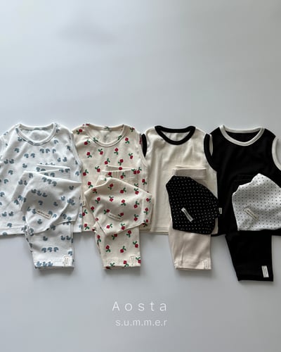AOSTA44｜(6m-5y) 4款夏季羅紋緊身褲5