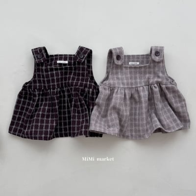 mimi market20 (65-85cm)  格紋背心吊帶裙3