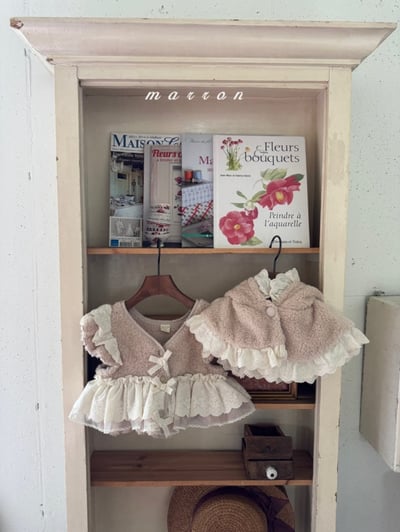 Marron 11｜(1y-6y) 刷毛蕾絲荷葉邊背心13