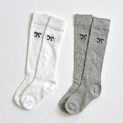 vivid03｜(3~6y) 緞帶刺繡過膝襪(1組2雙）3