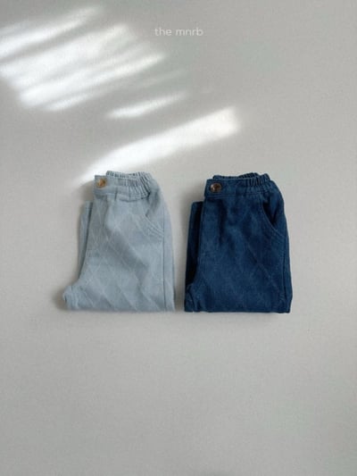 MiniRobe51｜(70-110) 菱形壓紋直筒牛仔褲11