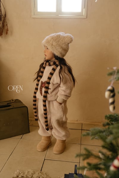 OREN10｜(free) 條紋針織圍巾4