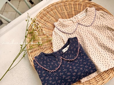 Valubebe46｜(65-90) 翻領碎花上衣5