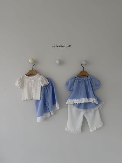 Bloom.b33｜(55cm-118cm) 格紋蕾絲花邊上衣4