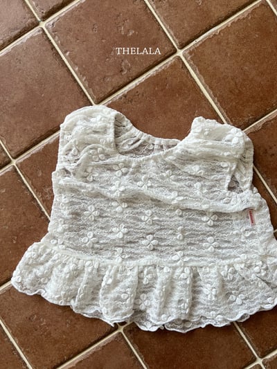 thelala29｜ (70-115) 幸運草蕾絲無袖上衣4