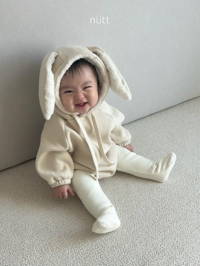 Nutt09｜(3m-16m) 小兔刷毛連身包屁衣23