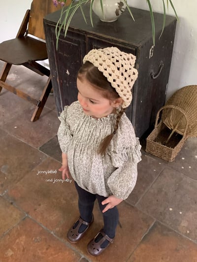 JE553｜(66-90cm) 花邊袖碎花包屁衣8