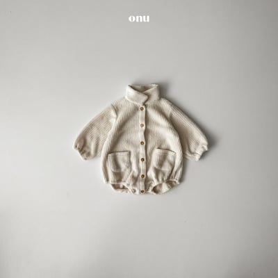 onu 02｜(6m-12m) 針織排扣包屁衣5