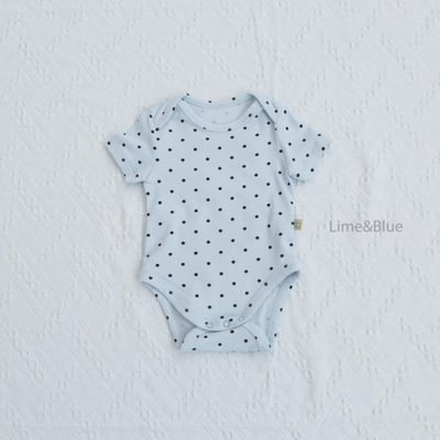 LIME&BLUE28｜(55-80cm)  明星波點包屁衣3