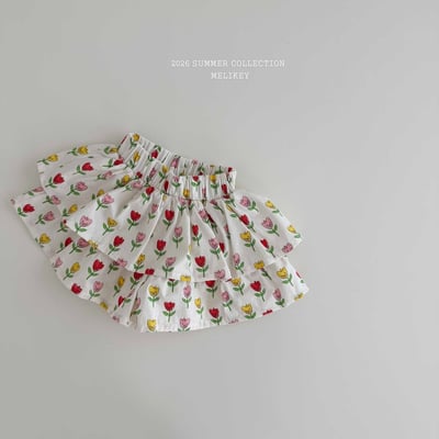 Melikey07｜(75-125cm) 印花層次褲裙6