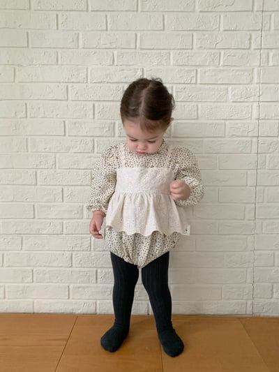 JE616｜(66cm-90cm) 碎花蕾絲背心設計包屁衣13