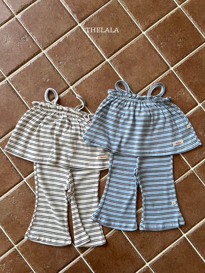 thelala39｜ (70-115) 條紋細肩套裝1