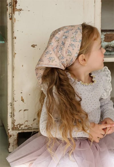 FLO01｜(free) 9色法式鄉村頭巾圍巾1