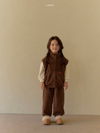 Lindo70｜(80cm-125cm) 高領磨毛波點背心17