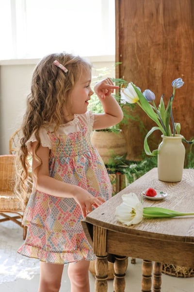 FLO22｜(75-140) 碎花細肩娃娃衣11