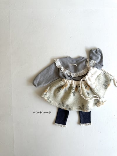 Bloom.b22｜(0m-24m/85cm-125cm) 蕾淤花邊圓領上衣7