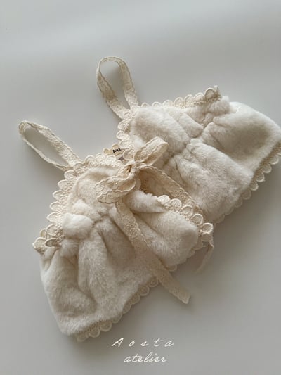 AOSTA36｜(6m-5y) 蕾絲刷毛細肩背心6