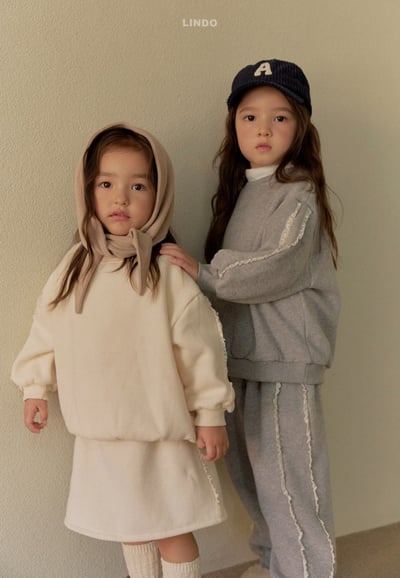 Lindo46｜(80cm-125cm) 蕾絲滾邊休閒上衣14