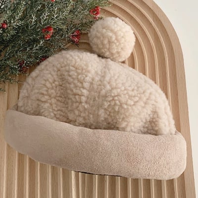 Oottbebe51｜(1y-6y  Free)  羊羔絨毛半圓帽8