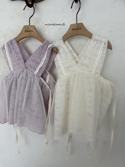 Bloom.b44｜(0m-24m/85cm-125cm) 蕾絲薄紗背心洋裝8