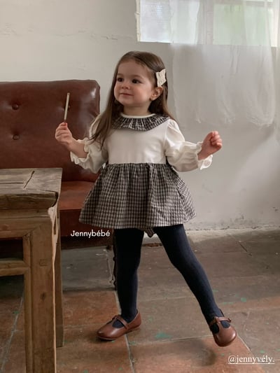 JE583｜(66-90cm) 格紋蝴蝶結綁帶包屁衣18