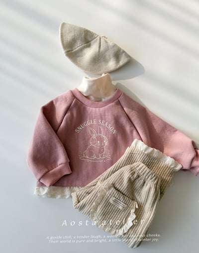 AOSTA59｜(6m-5y) 雪兔蕾絲上衣14