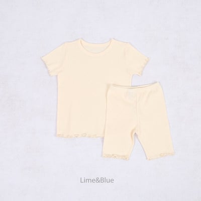 LIME&BLUE09｜(80-118cm)  木耳邊素色居家服12