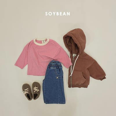 Soybean18｜(75cm-118cm) 撞色條紋上衣4