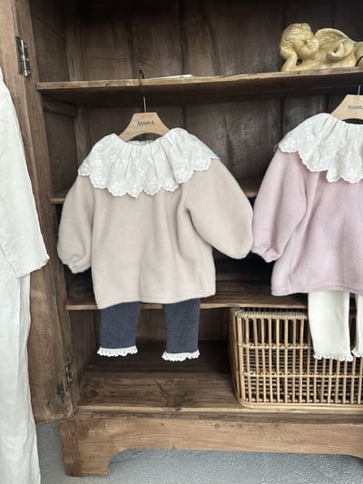 Bloom.b16｜(85cm-125cm) 蕾絲花瓣領上衣7