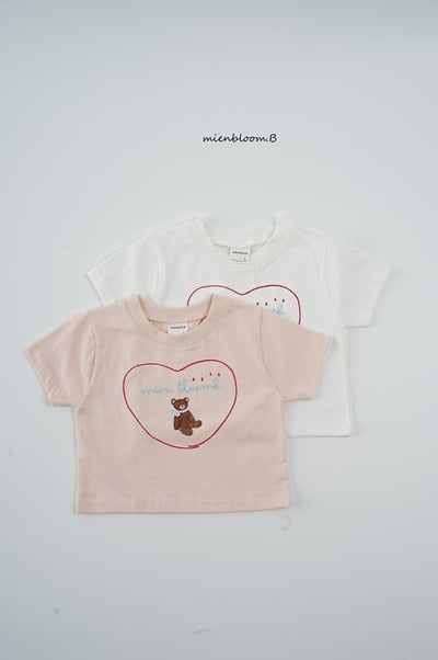 Bloom.b44｜(55cm-118cm) 愛心小熊印花上衣1