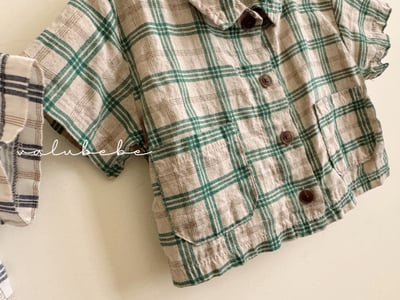 Valubebe 23｜(65-90cm) 復古格紋襯衫7