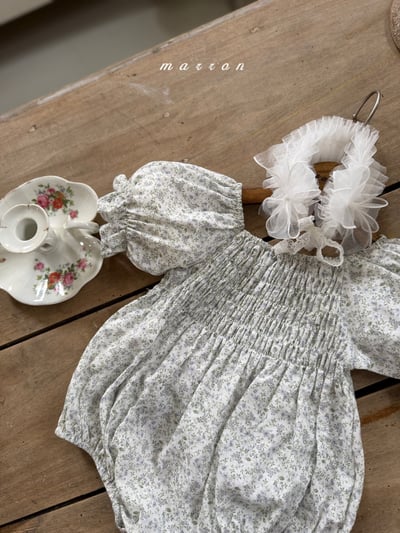 Marron09｜(3m-18m 1y-6y) 復古小碎花套裝19