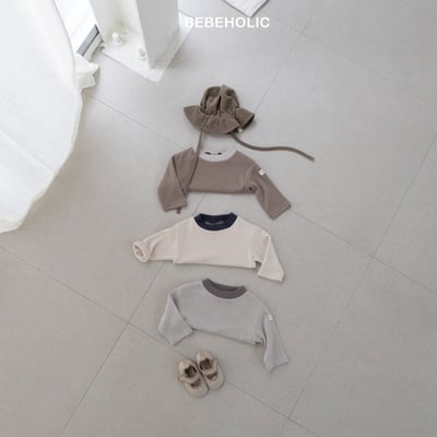 Bebe holic49｜(3m-18m) 撞色領素面上衣6