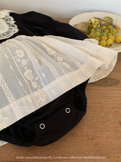 JE595｜(66cm-90cm) 英國風公主泡泡袖包屁衣17