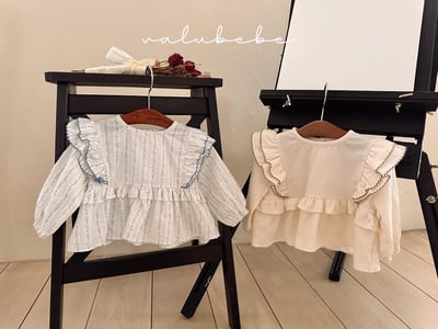 Valubebe48｜(65-90) 莓果摺邊飛袖襯衫12