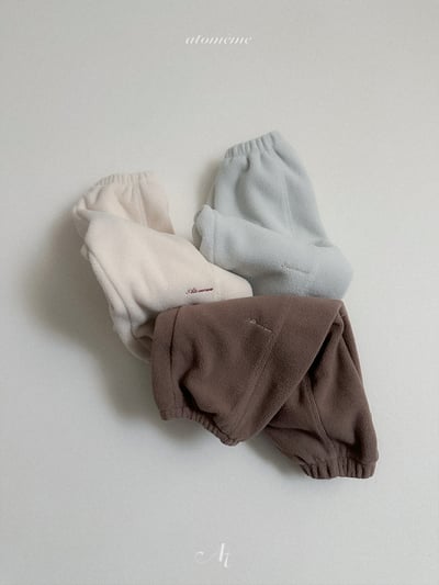 AT03｜(70-110) 韓系刺繡刷毛束口褲9