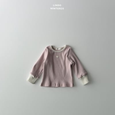 Lindo39｜(80cm-125cm) 愛心撞色上衣4
